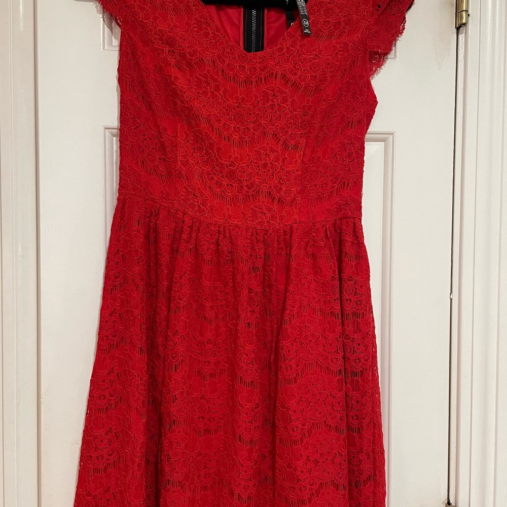 Kensie Red Lace Dress